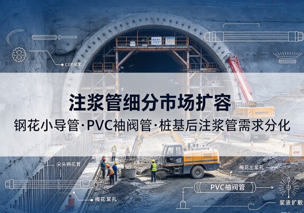 普安注浆管细分市场扩容，隧道钢花小导管、PVC 袖阀管、桩基后注浆管需求分化